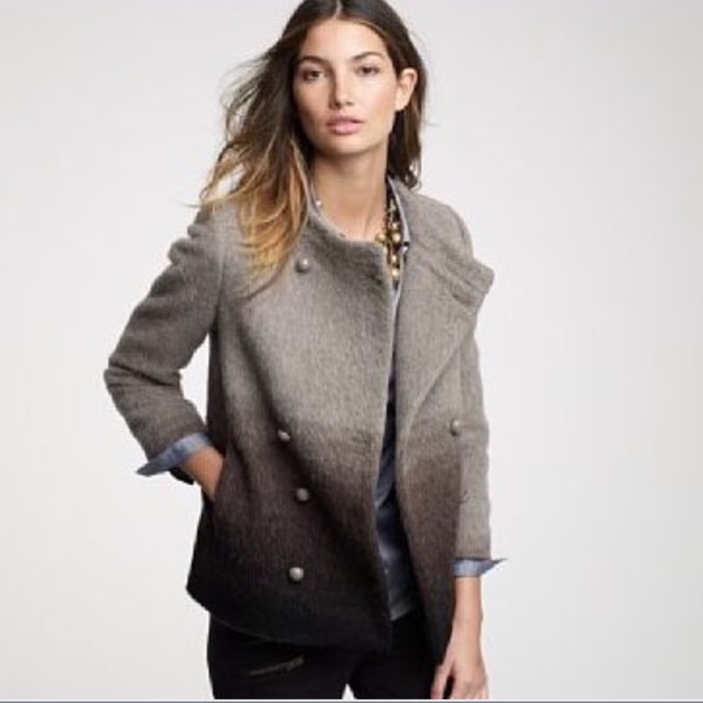 J Crew ombré horizon coat